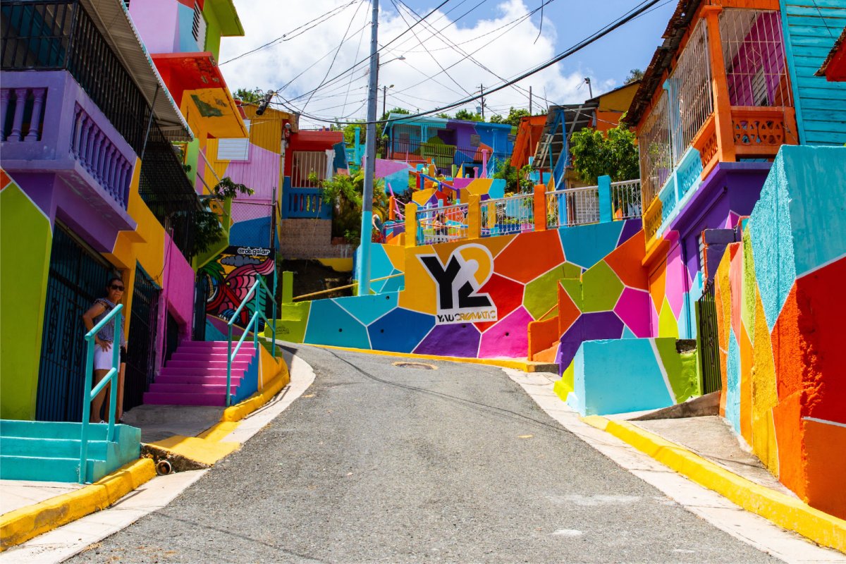 The Yaucromatic Art Gallery in Yauco bursts with color, a testament to the vibrant contemporary Puerto Rican culture and artistic expression.