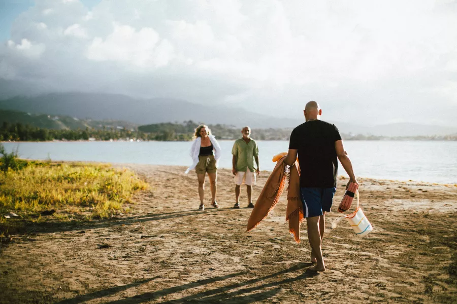Beach cleanup efforts in Puerto Rico.