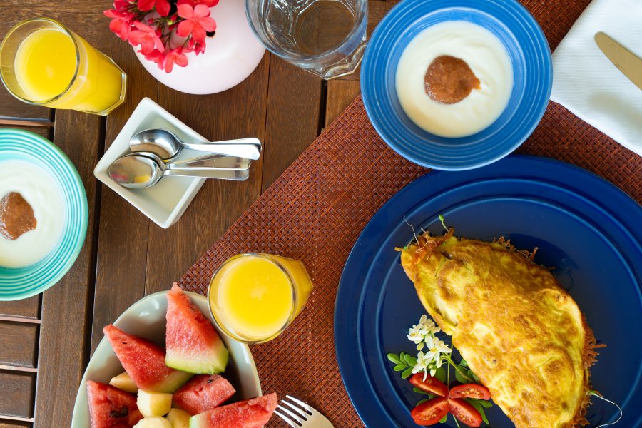 A delicious breakfast meal served at 4 Casitas, Cabo Rojo, Puerto Rico.