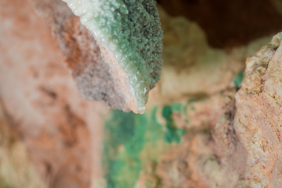 A mineral accumulation at the Las Cabachuelas Nature Reserve in Morovis, Puerto Rico