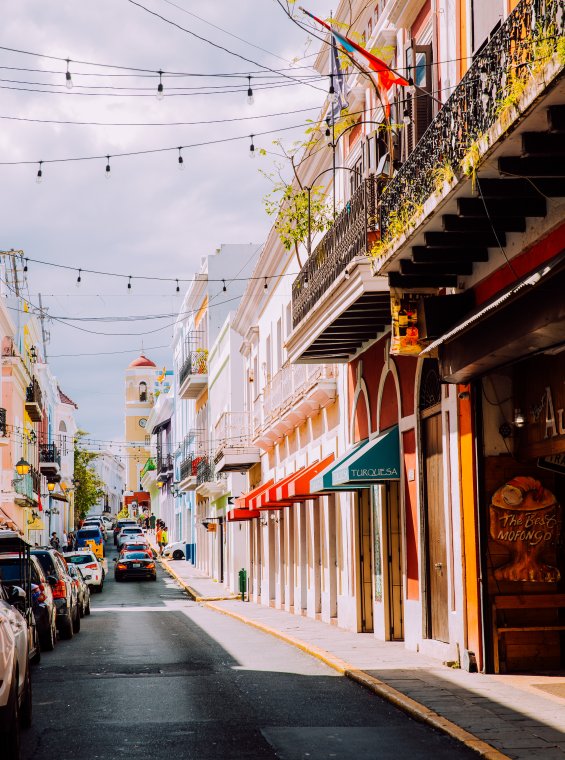 A a shop on a street in Old San Juan, Puerto Rico.